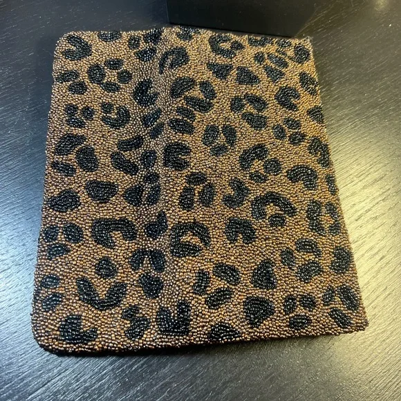Stunning Vintage Leopard Print Beaded Clutch by Moyna - Picture 5 of 12
